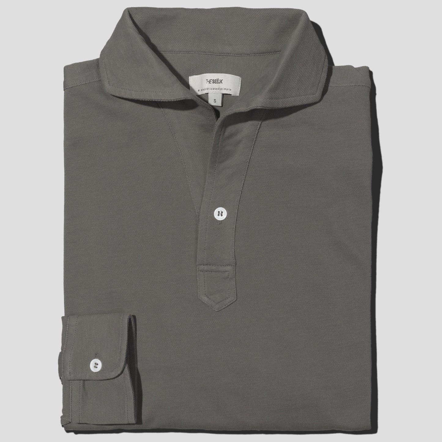 Polo Manga Larga · Gris Verdoso